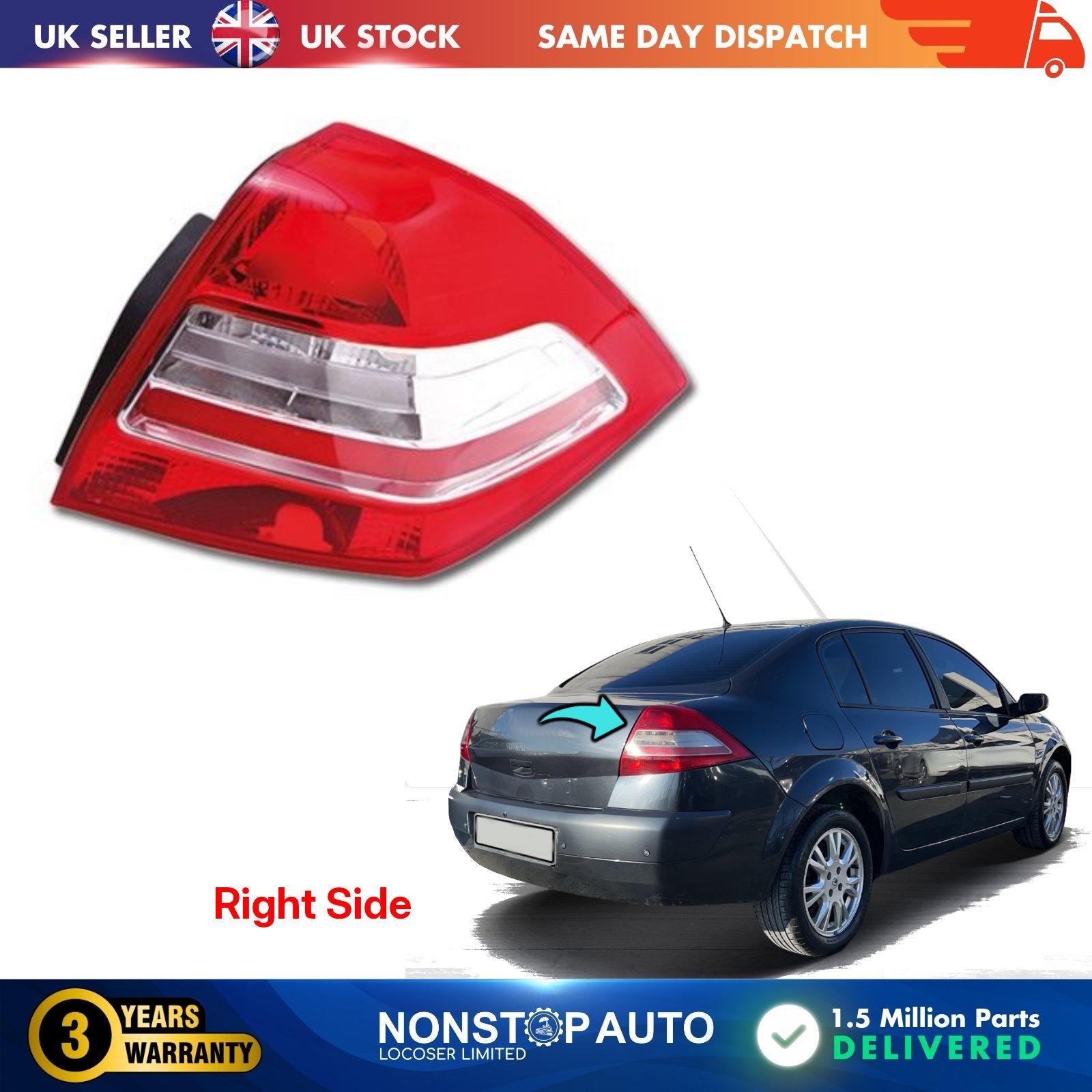 Rear Right Tail Light Lamp Without Bulb Holder For RENAULT MEGANE II