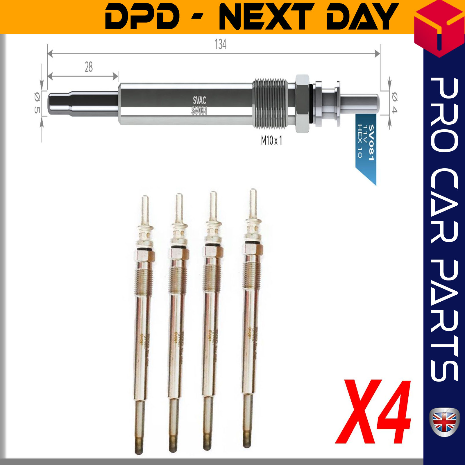 4 X OPEL ASTRA G-VECTRA 2.0 DI Glow Plug