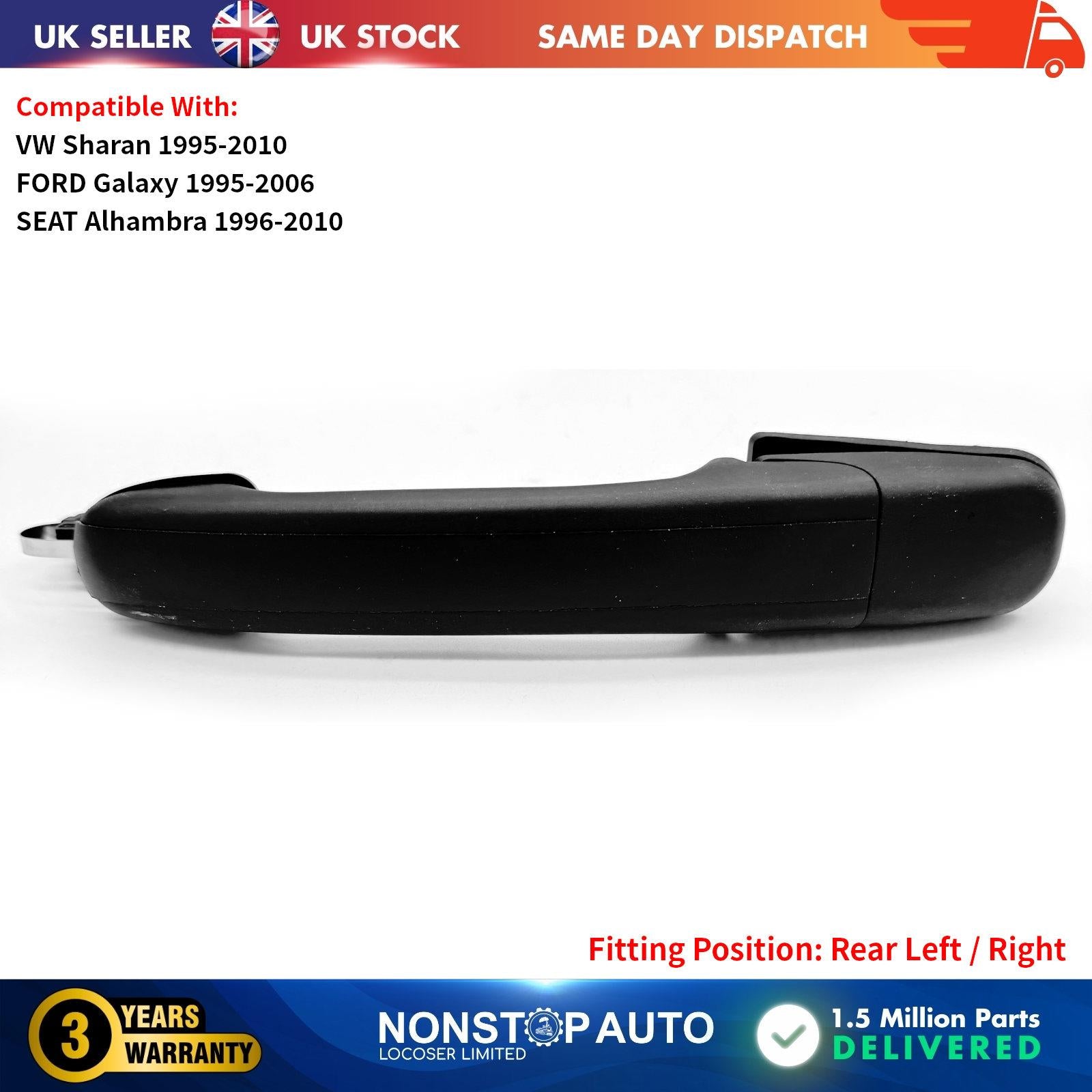 Exterior Door Handle Rear Left or Right For VW Sharan SEAT Alhambra 6K0839205