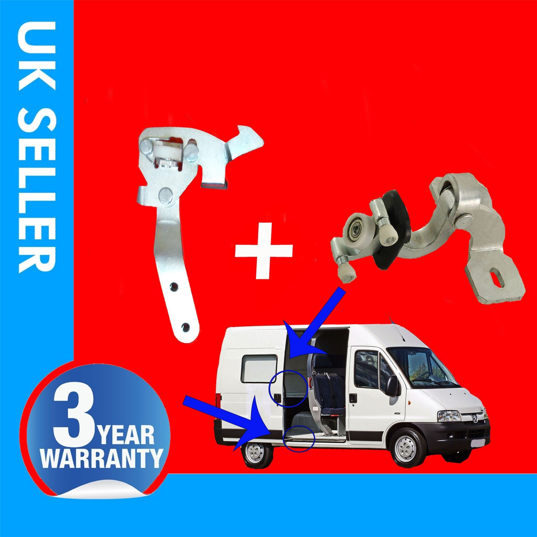 Sliding Door Roller Middle Right Side Fits Fiat Ducato Citroen Jumper Relay Peugeot Boxer 1352331080 9033K1