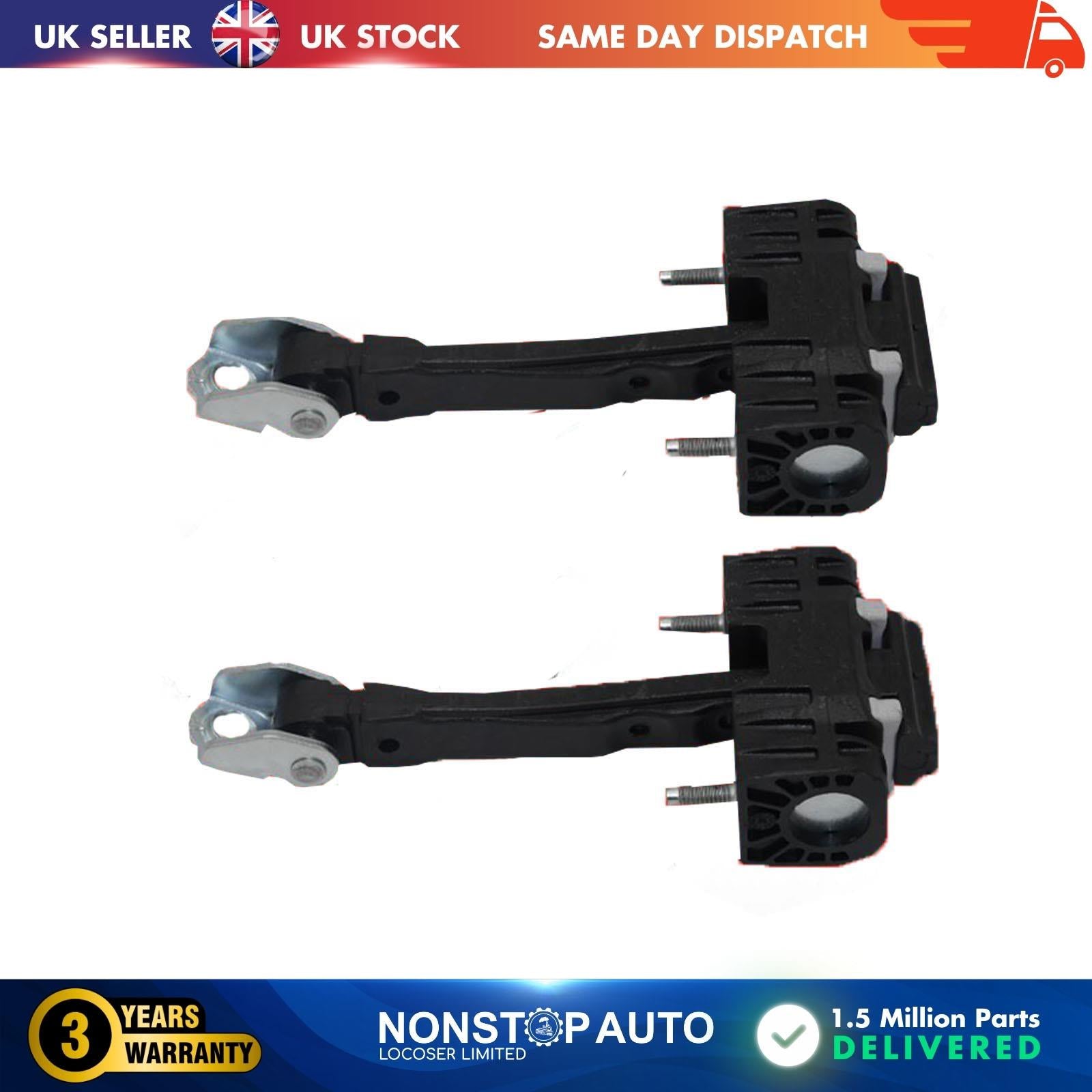 2 X Front Door Hinge Stop Check Strap Limitery Right and Left Side Fits PEUGEOT Expert  Traveller  CITROEN Jumpy  Spacetourer  VAUXHALL Vivaro C  Zafira Life  9808070580