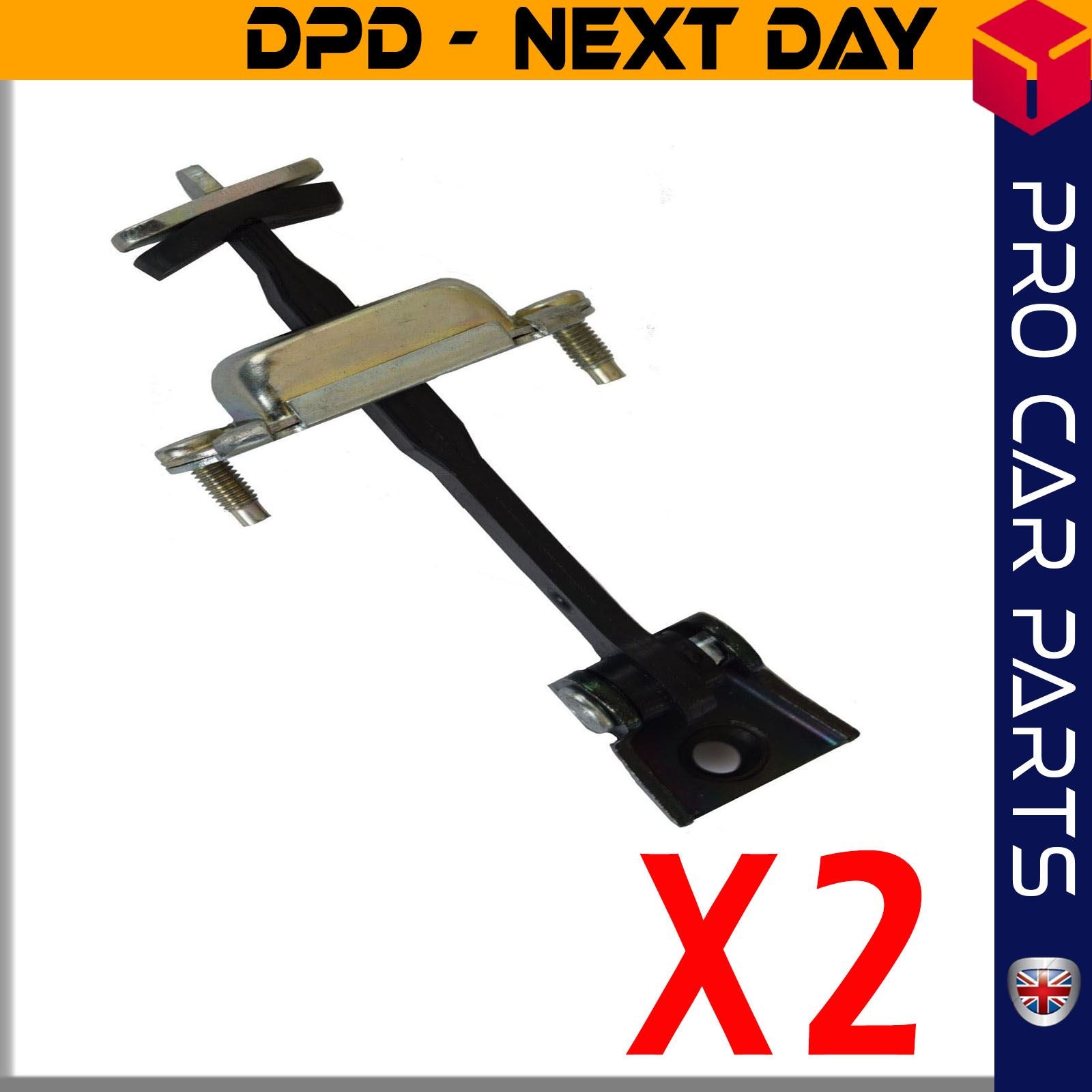 2 X Front Door Hinge Stop Check Strap Limitery Right and Left Side Fits FORD Transit Connect 1863038