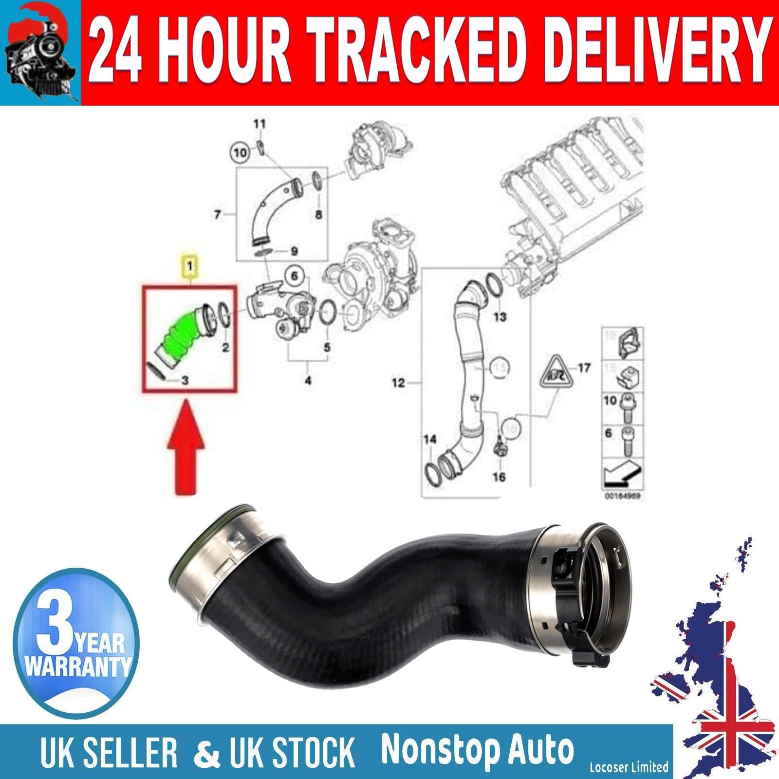 TURBO INTERCOOLER  HOSE PIPE FOR  BMW X3 E83 3.0sd 11613450049