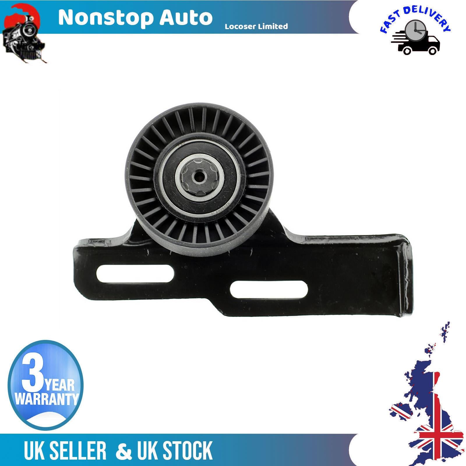 Fan Belt Tensioner Pulley - V - Ribbed Belt Idler For RENAULT Scenic 531035910