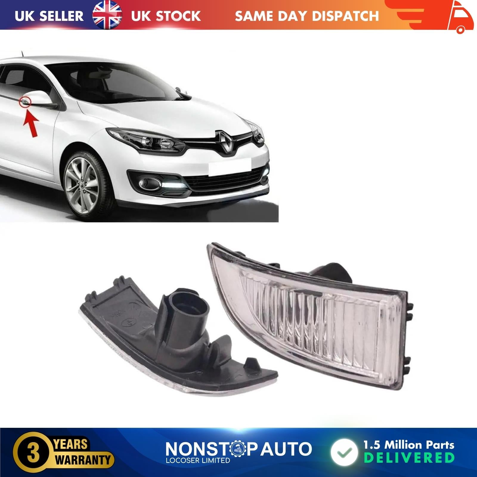 Wing Mirror Indicator Lens Right Side For RENAULT Laguna III 261609550R