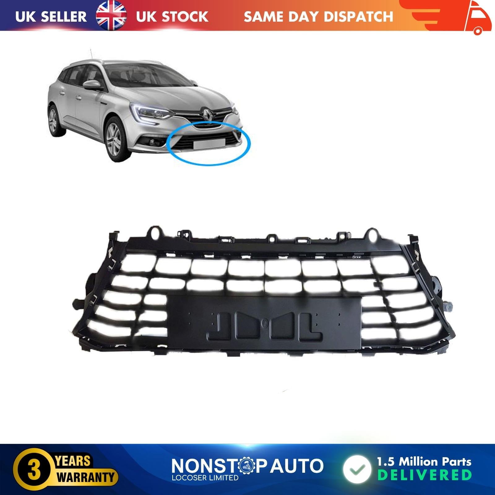 Front Bumper Lower Center Grill Fits RENAULT Megane Mk4 Hatcback Saloon Sedan Megane Grandtour Mk4 Estate 622544180R