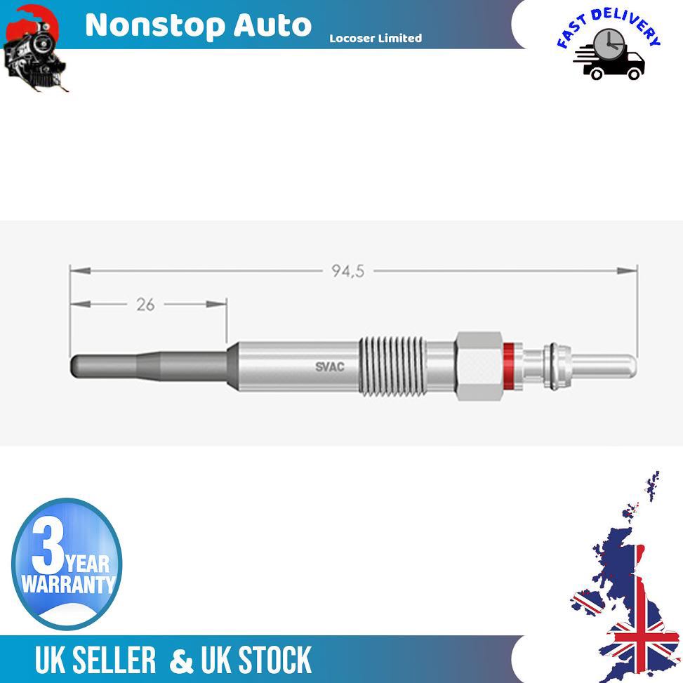 Glow Heater Plug Fits VOLKSWAGEN PASSAT (3B3) 2.0 TDI AUDI A4 (8E2,B6) 1.9 TDI N10591602 GE119 0100266065 0250402004