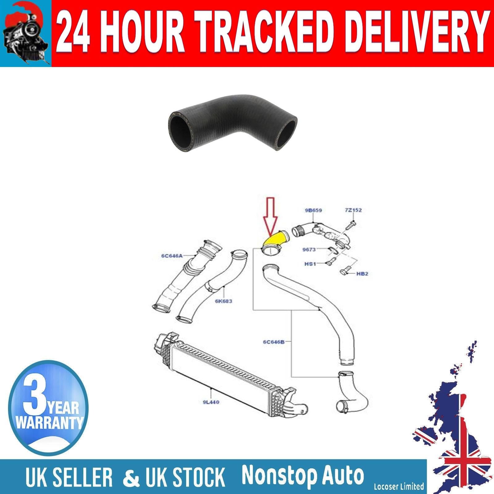 TURBO INTERCOOLER HOSE PIPE FOR  FORD Focus C-max VOLVO C30 S40 V50 1.6D 6M516C646GA