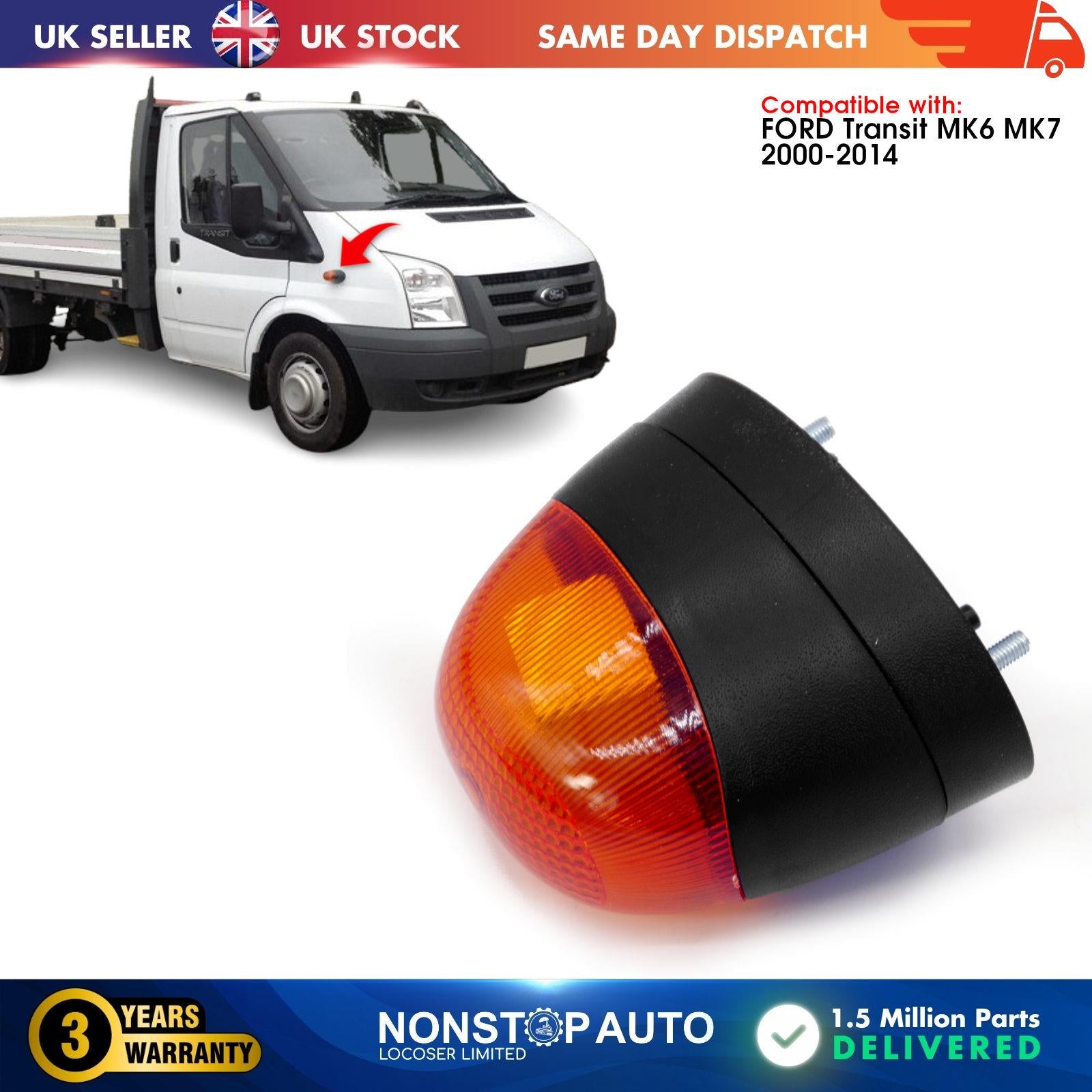 SIDE INDICATOR REPEATER LIGHT LAMP FRONT RIGHT FOR FORD TRANSIT MK6 MK7 1202148