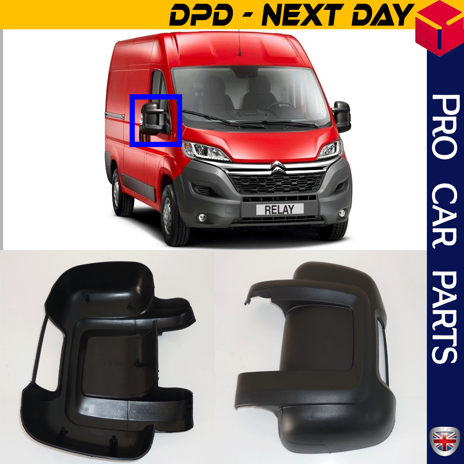 Wing Mirror Cover Cap Right Side for FIAT Ducato 8153Y5 8153ZZ 0735424394
