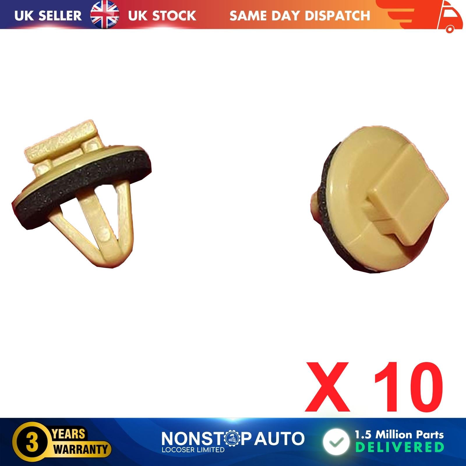 10 X FOR TOYOTA Door Panel Moulding Retainer Clips With Sealer