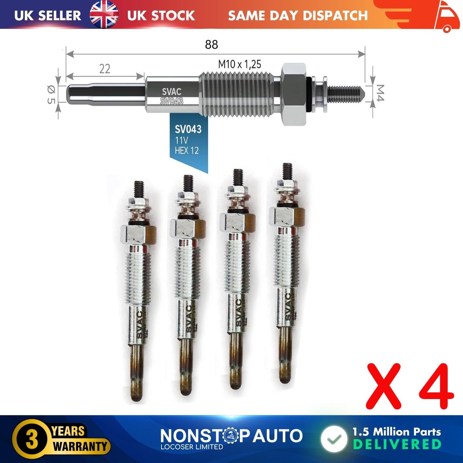 4X Glow Plugs For MAZDA 323 III IV V 626 II III IV B-Serie BT-50 Pickup E Platform/Chassis E Van MPV I WLY718601