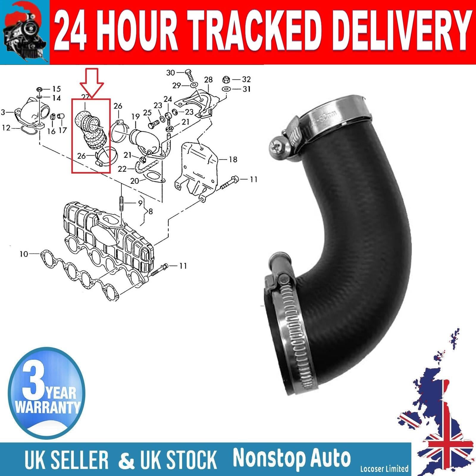 TURBO INTERCOOLER HOSE PIPE FOR VW PASSAT TRANSPORTER T4 GOLF III VENTO SEAT CORDABA IBIZA TOLEDO 1.9 TDI  28129628A