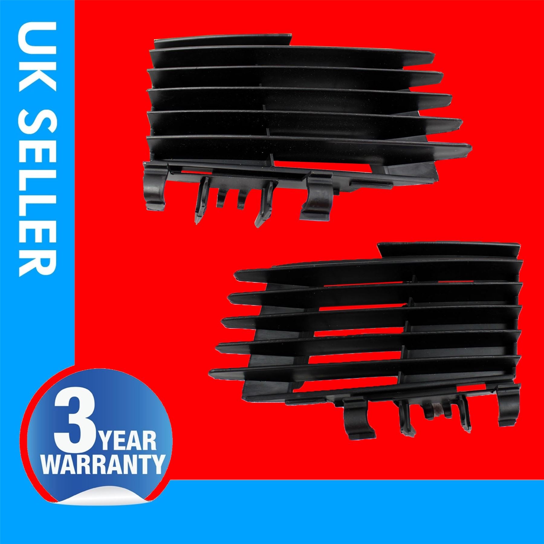 2X Front Bumper Fog Light Grill Panel Strip FOR Vauxhall Vectra C 1400264/263