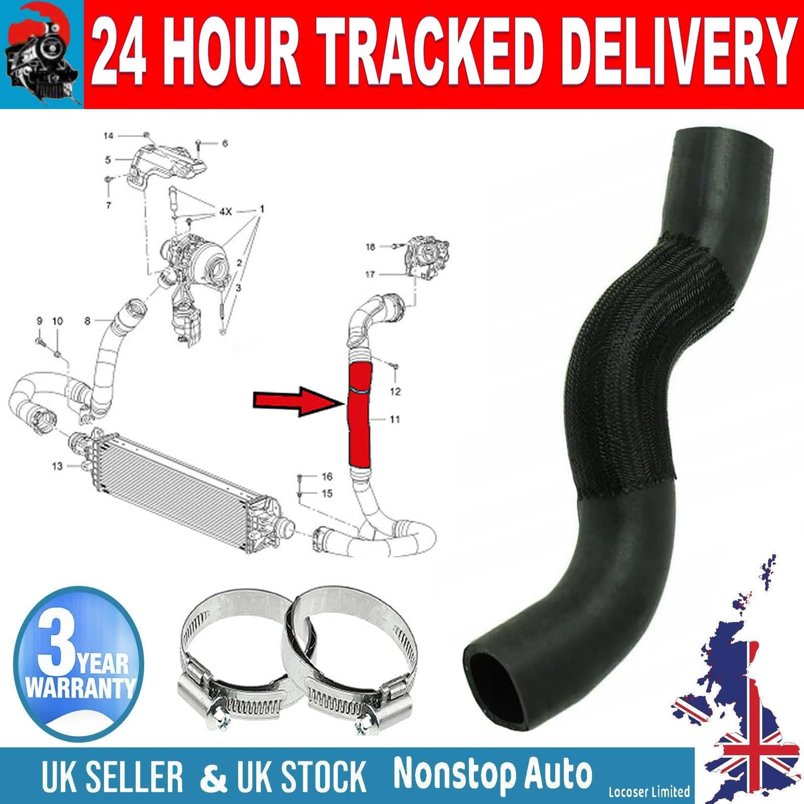 TURBO INTERCOOLER HOSE PIPE   FOR VAUXHALL OPEL  MOKKA 1.6 CDTI CHEVROLET TRAX 1.6 D 1302287