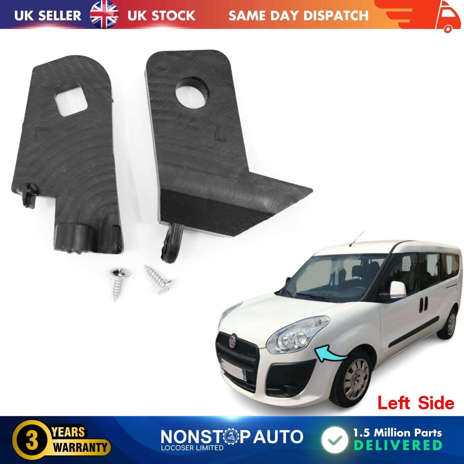 For Fiat Doblo Vauxhall Combo D Headlight Repair Kit Bracket Clips Holder Left Side