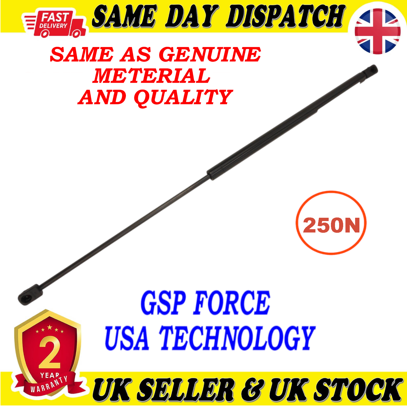 TAILGATE BOOT GAS STRUTS 250 Newton FOR VAUXHALL SIGNUM VECTRA C 1178224