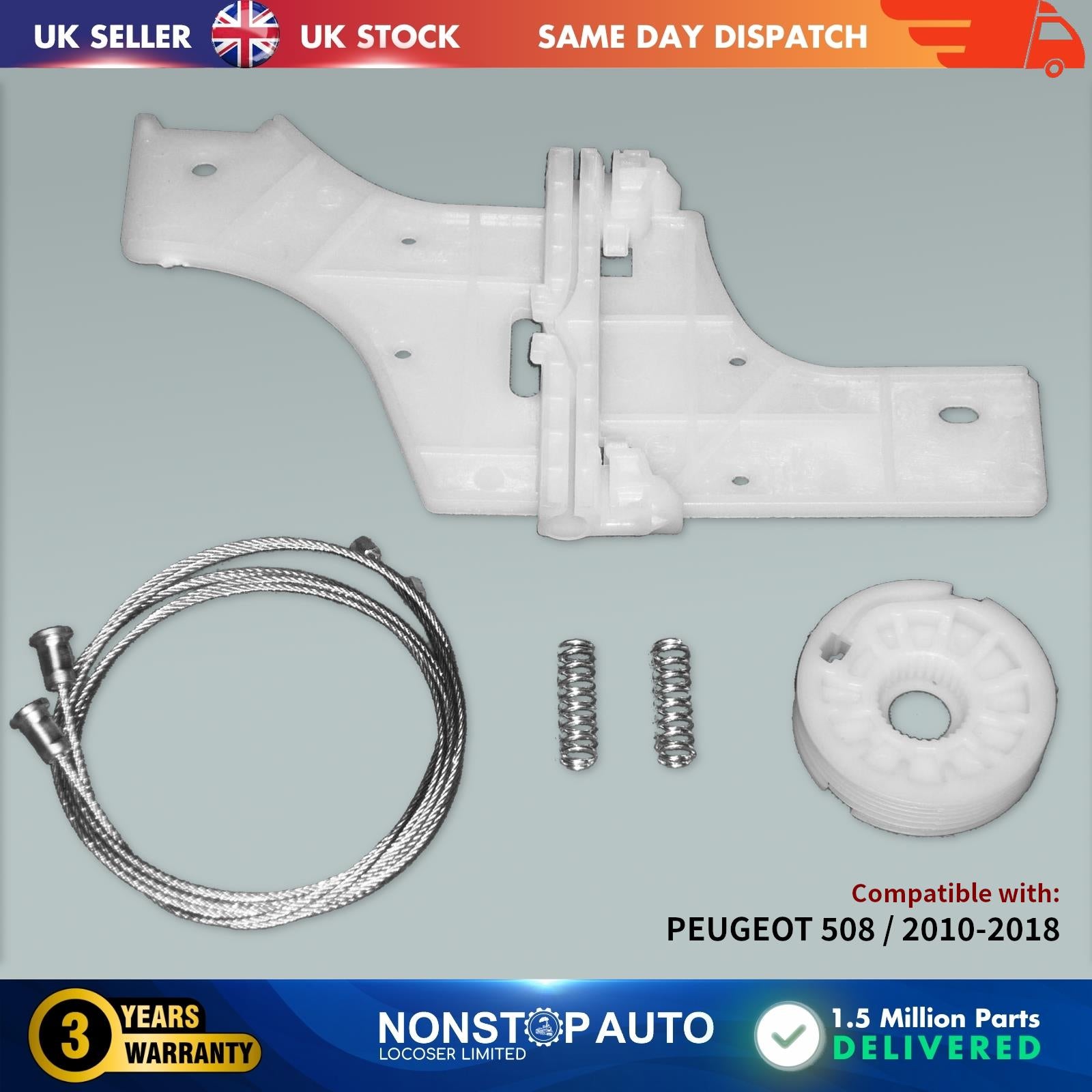 Window Regulator Repair Kit Rear Left Side For PEUGEOT 508 2010-2018 9223H6