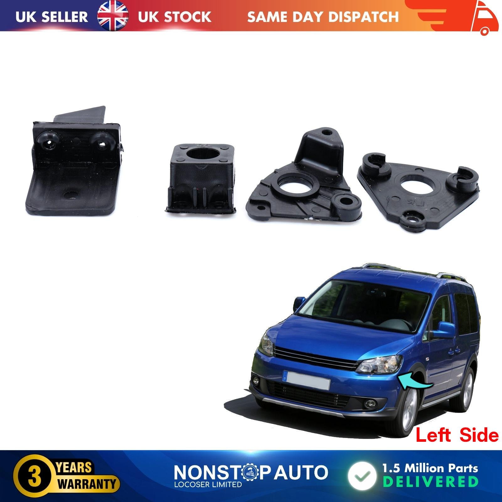 For VW Touran Caddy Trendline Headlight Repair Kit Bracket Clips Holder Left Side