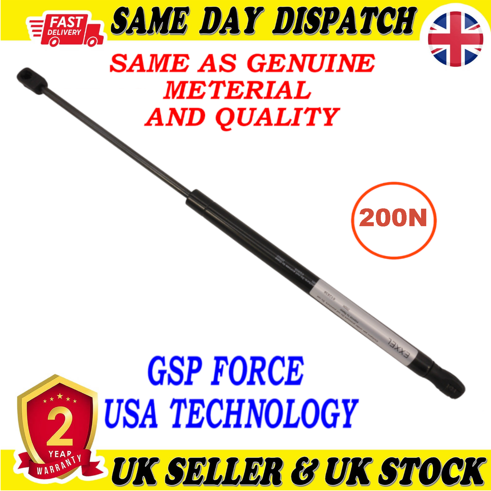 TAILGATE BOOT GAS STRUTS 200 Newton FOR FORD KUGA 1496160
