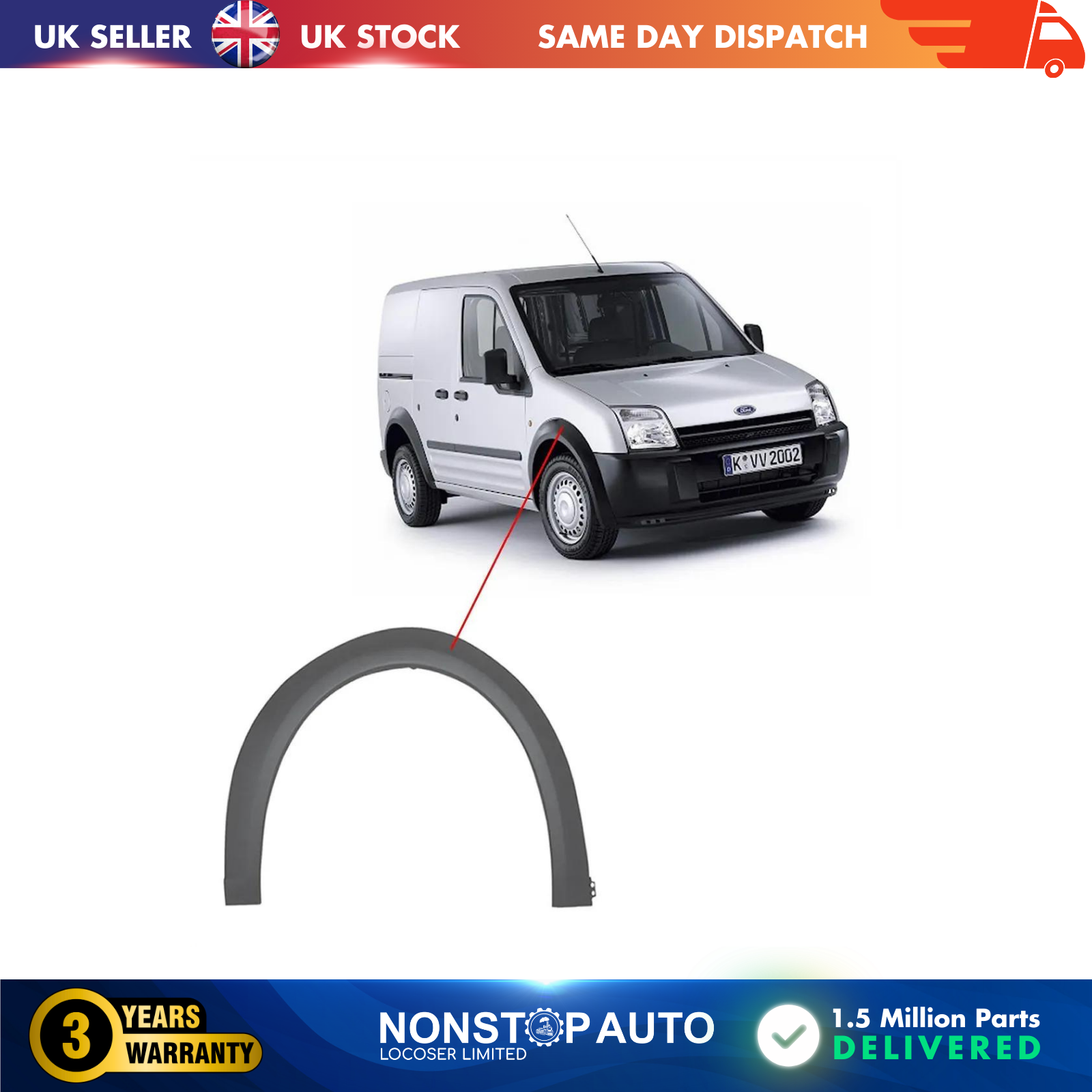 FOR FORD TRANSIT CONNECT  FRONT wheel arch trim R 7T16A278L00AFM5A (2006-2013)