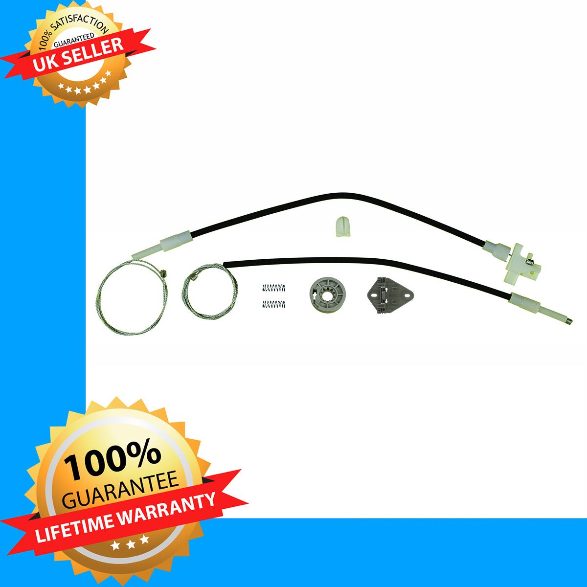 Fits RENAULT Megane II Window Regulator Repair Kit Clip Rear Left Side 8200028070