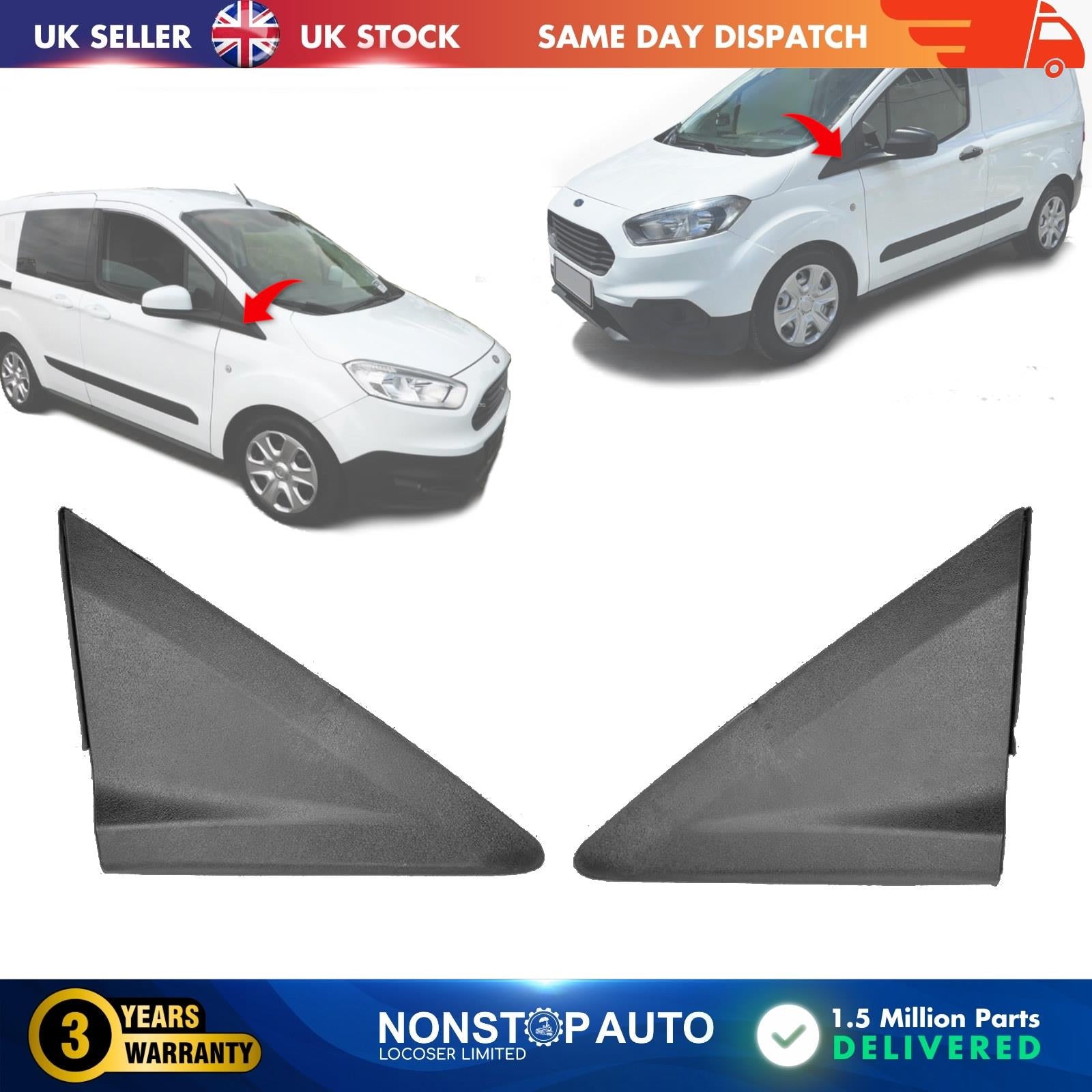 FORD TRANSIT COURIER WING MIRROR BLANK SIDE PANEL TRIM ET7617E677AD
