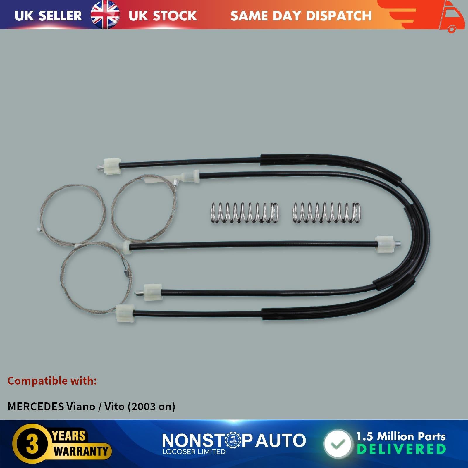 Window Regulator Repair Kit Front Right and Left Fits MERCEDES Viano Vito 6397200446