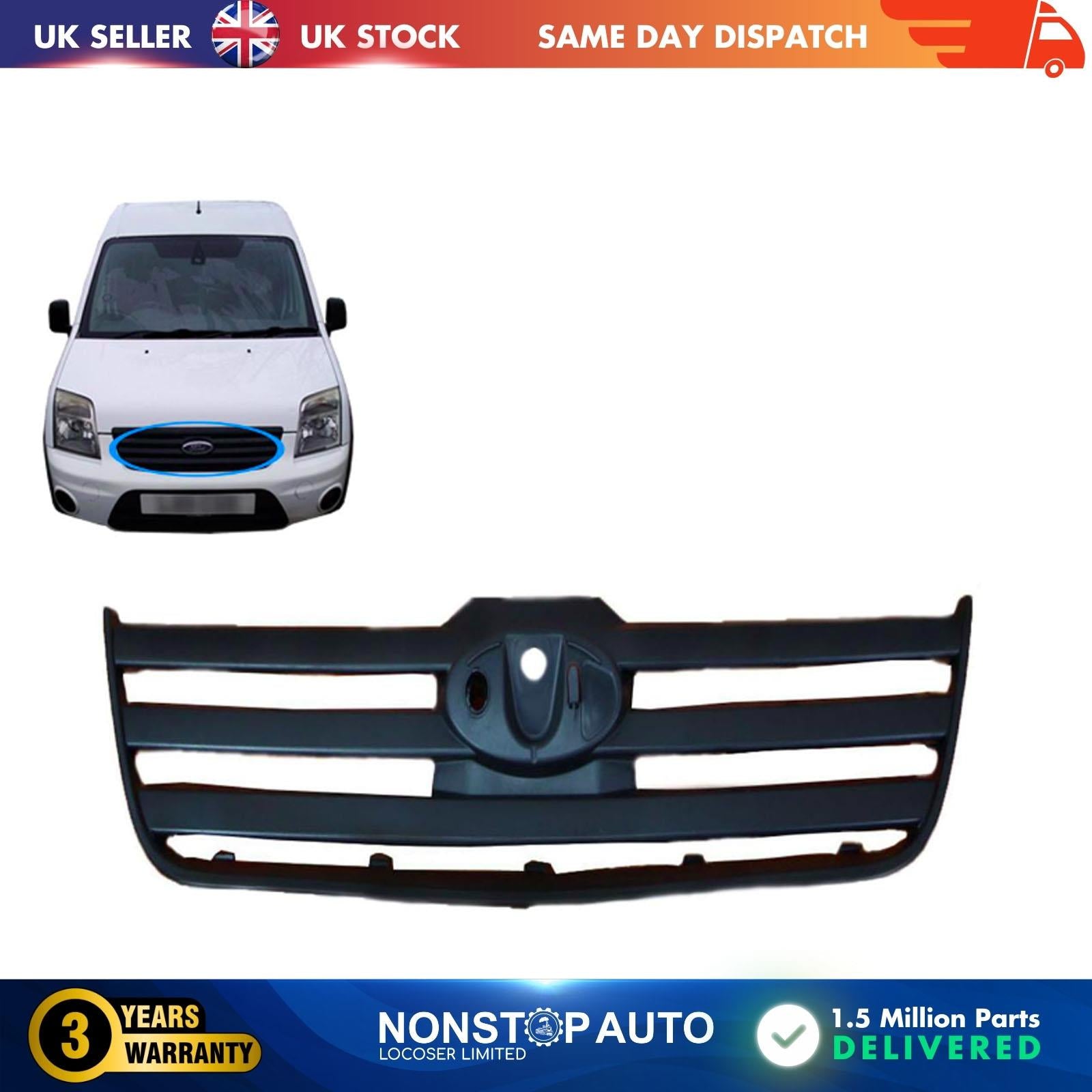 Connect Front Bumper Radiator Grill Panel Fits FORD Tourneo Connect  9T168150AAW