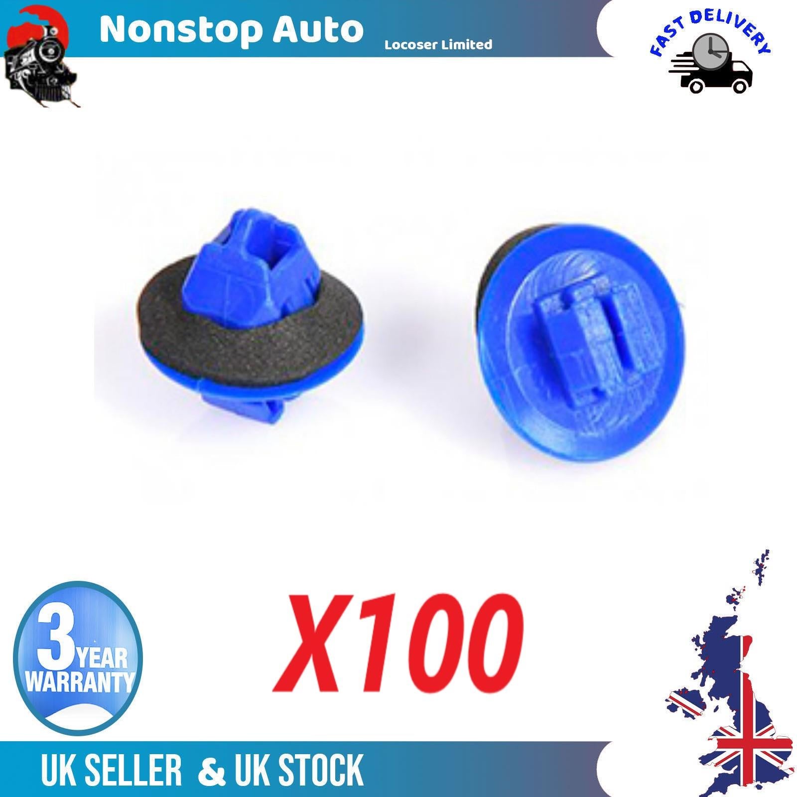 100X Door Side Moulding Wheel Arch Flare Trim Clips For TOYOTA 75495-35010