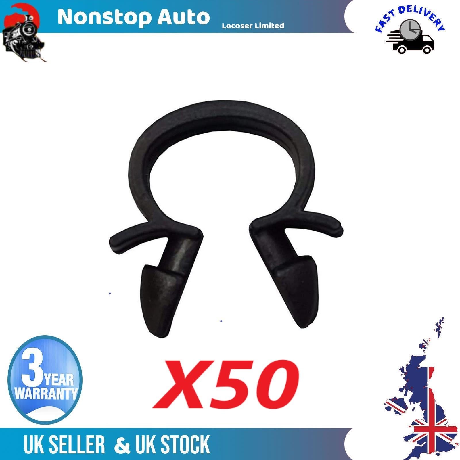 50XCABLE PIPE CLAMP WIRES WIRING LOOM HARNESS CLIP HOLDER For RENAULT 9 11 12 19 PEUGEOT 106  CITROEN FIAT 7703079070