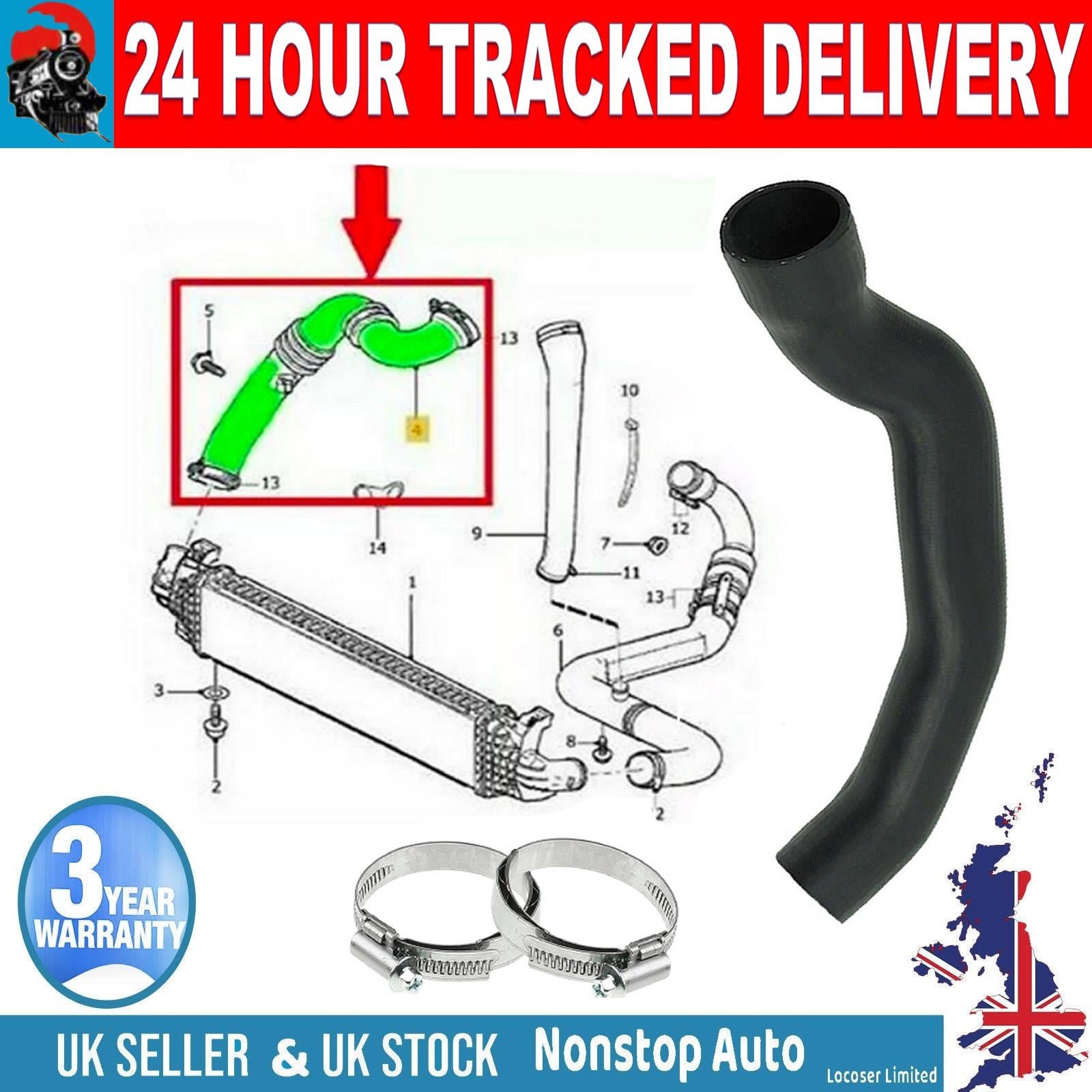 TURBO INTERCOOLER HOSE PIPE FOR  FOCUS C-MAX 2.0 TDCI-VOLVO V50 S40 C30 C70 2.0D 3M516C646UD