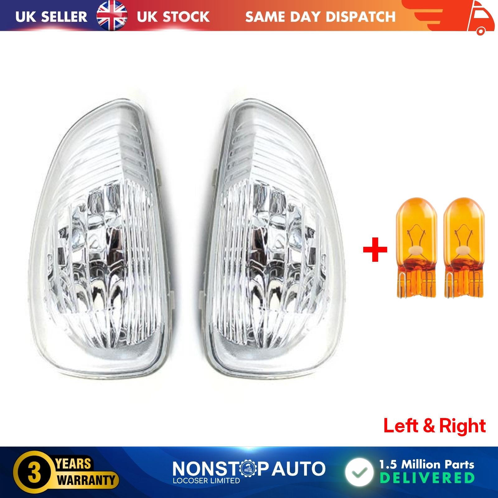 2x Door Wing Mirror Side Indicator Light Left Right Pair For NISSAN NV400