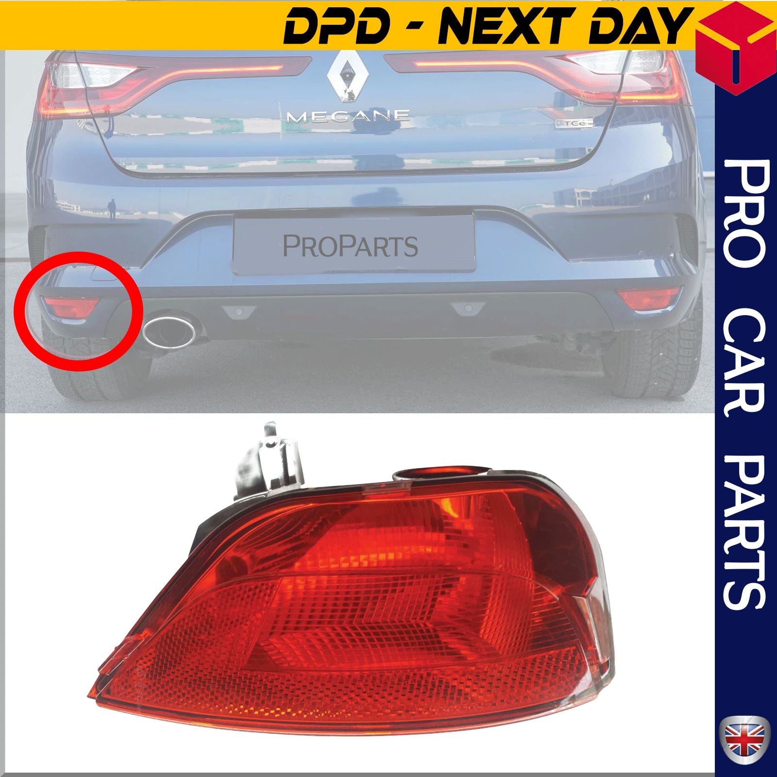 Rear Fog Light for Renault Scenic MK4 / 2016 - 2019Â / Left 265855907R