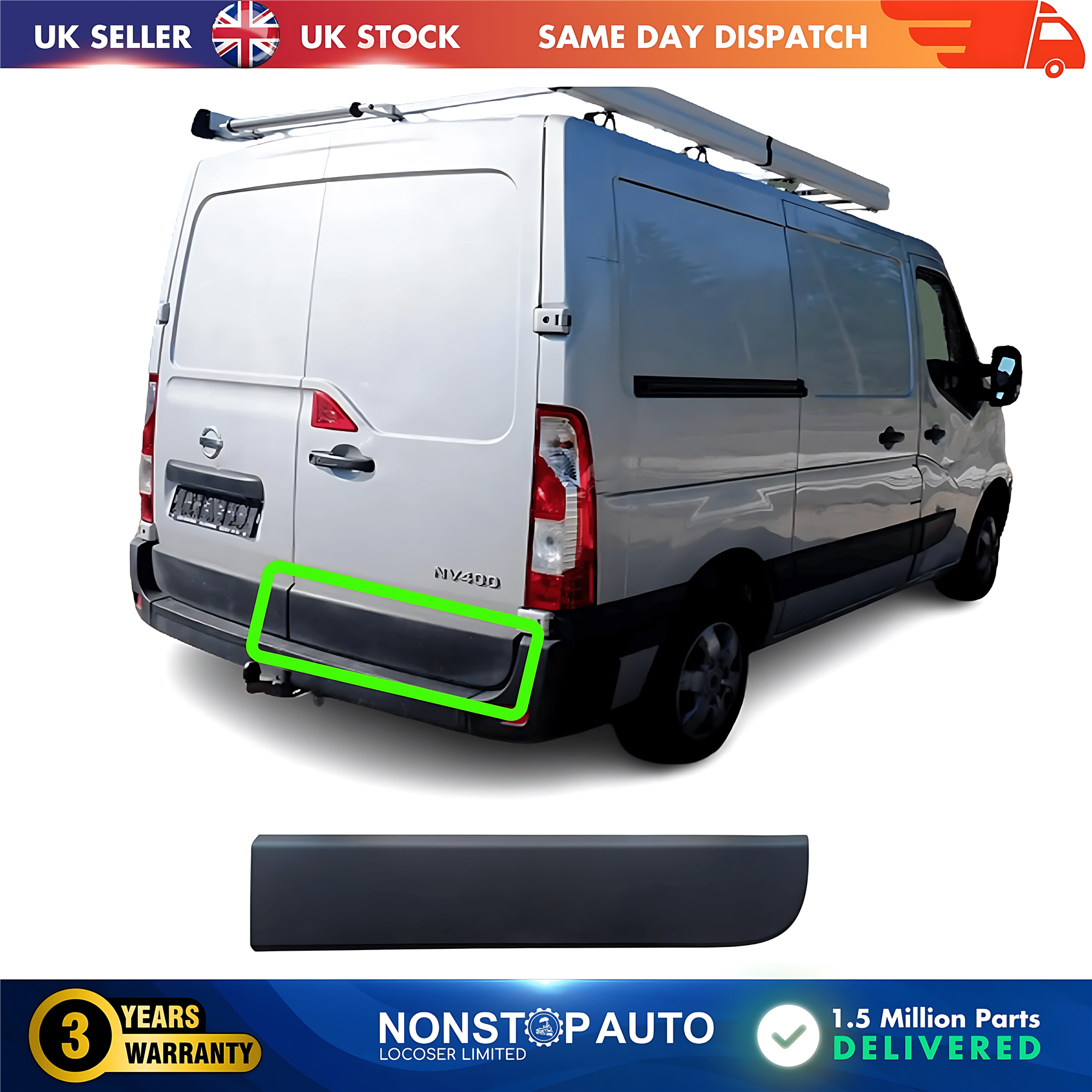 Rear Door Moulding Panel Trim Right For NISSAN NV400 908520001R