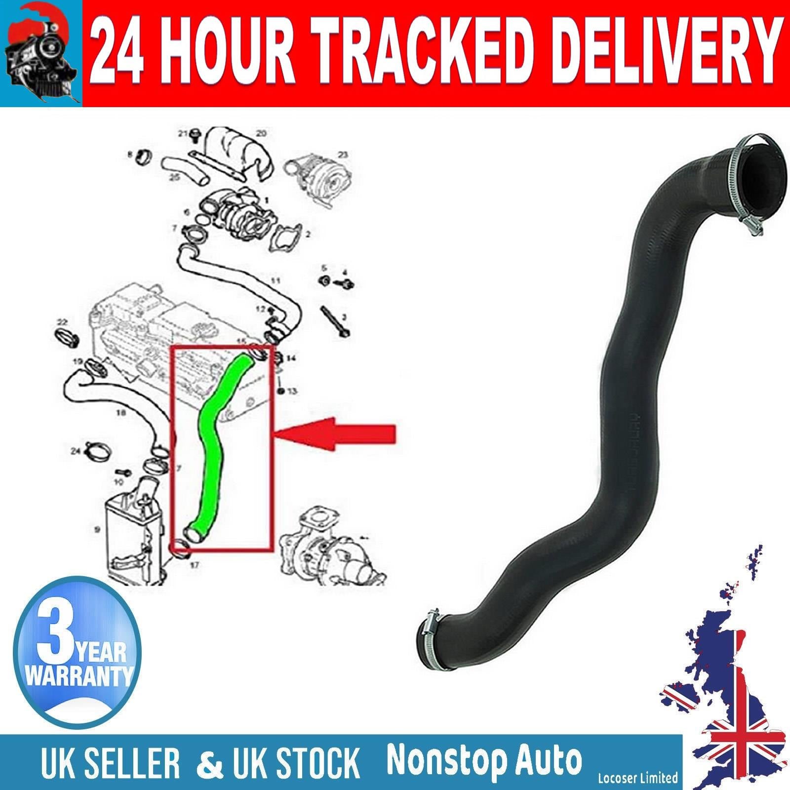 TURBO INTERCOOLER HOSE PIPE FOR VAUXHALL  OPEL VECTRA B 2.0 CDTI 2.2 CDTI   5860759