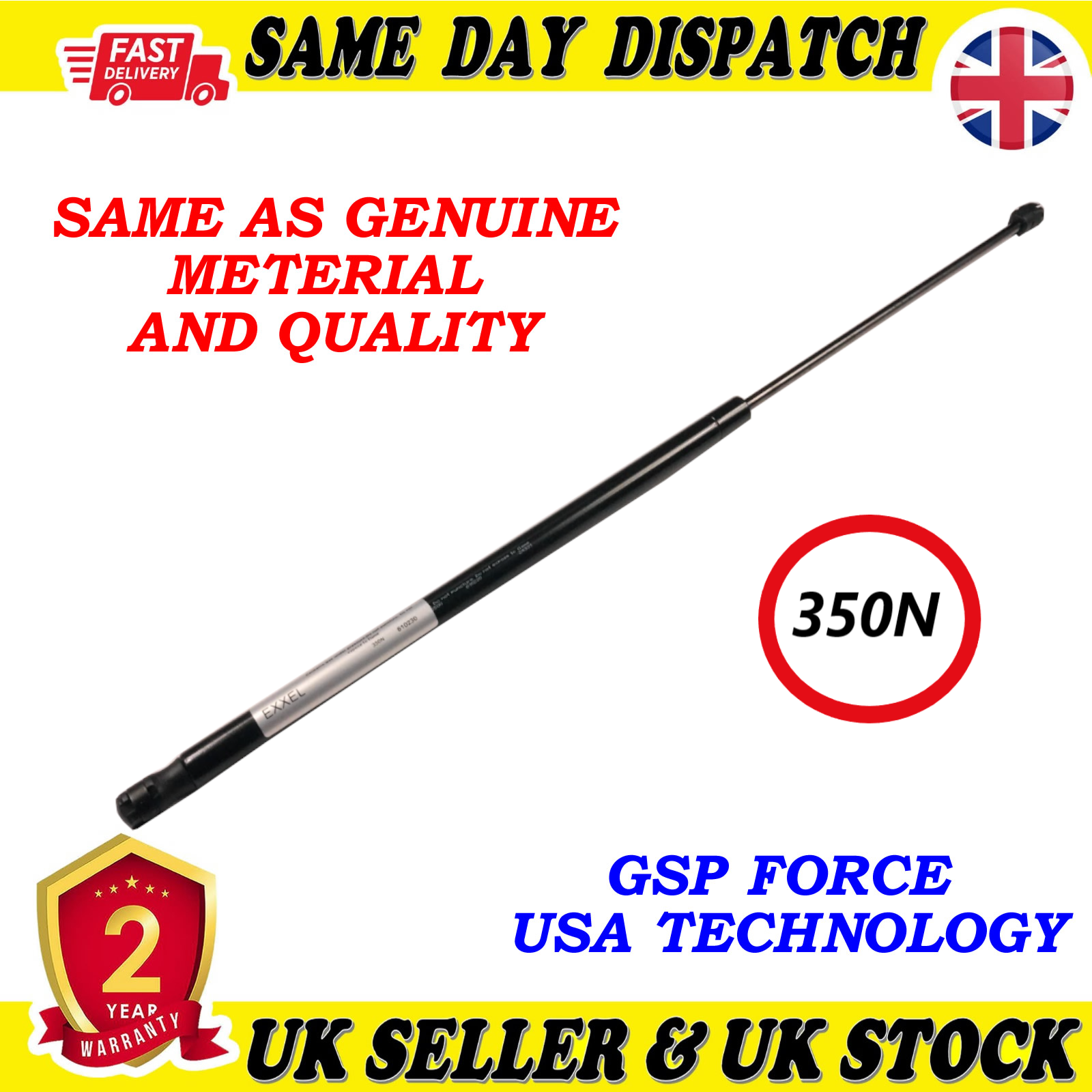 TAILGATE BOOT GAS STRUTS 350 Newton FOR VW PASSAT B VI 3C0823359