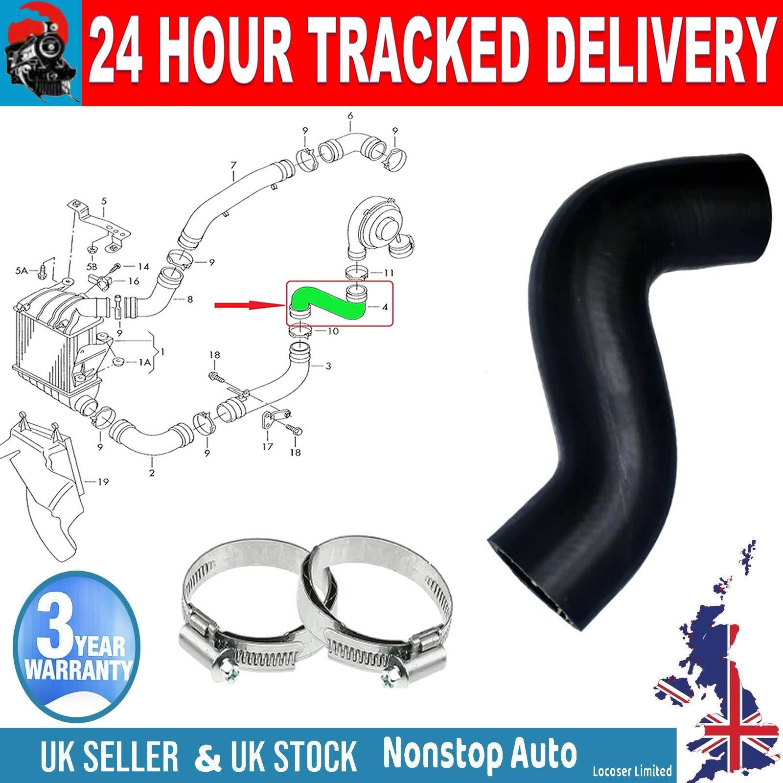TURBO INTERCOOLER HOSE PIPE FOR VW Polo 9N  SKODA Fabia Roomster SEAT Cordoba Ibiza II 1.9 TDI 6Q0145828F