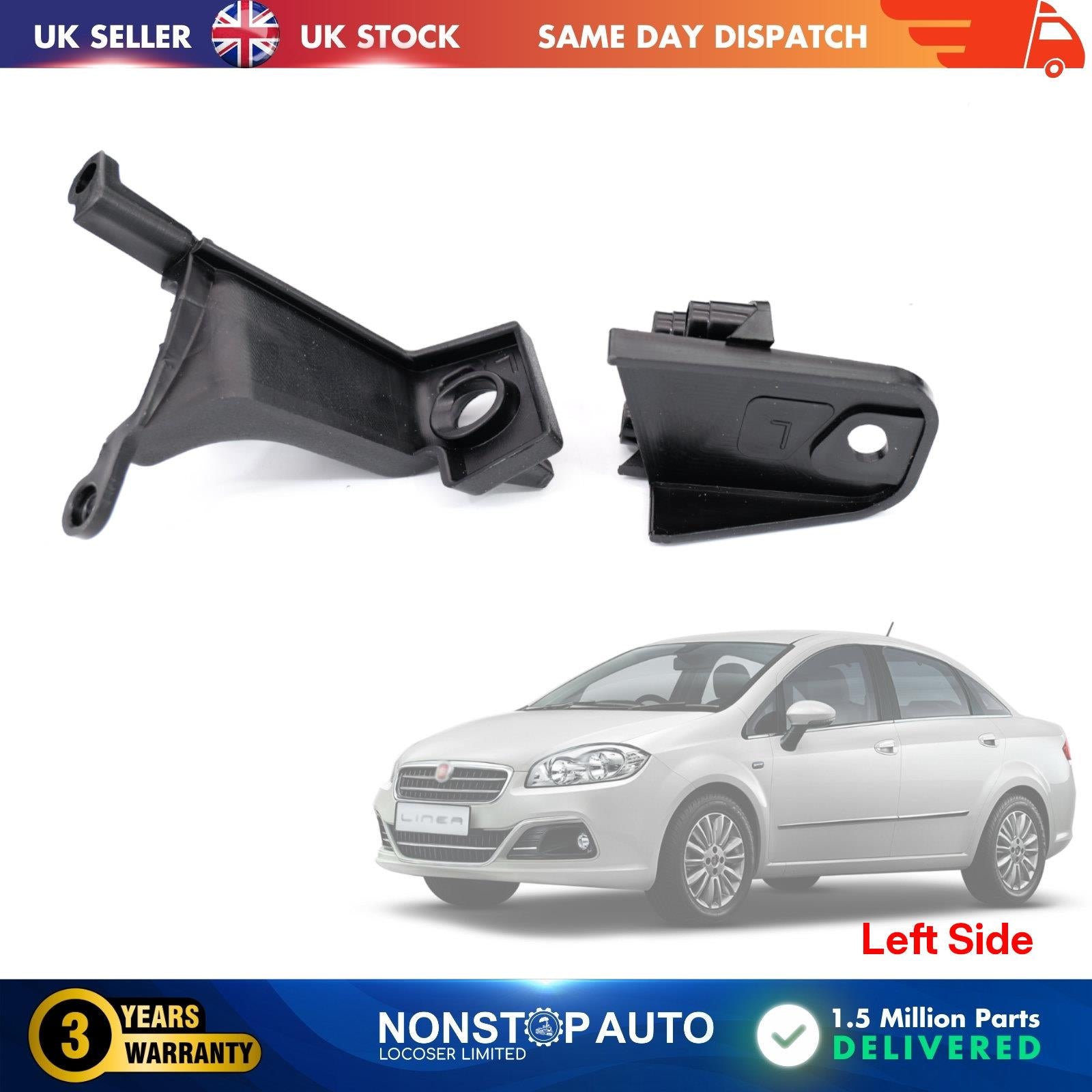 For Fiat Linea Headlight Repair Kit Bracket Clips Left Side 51785219