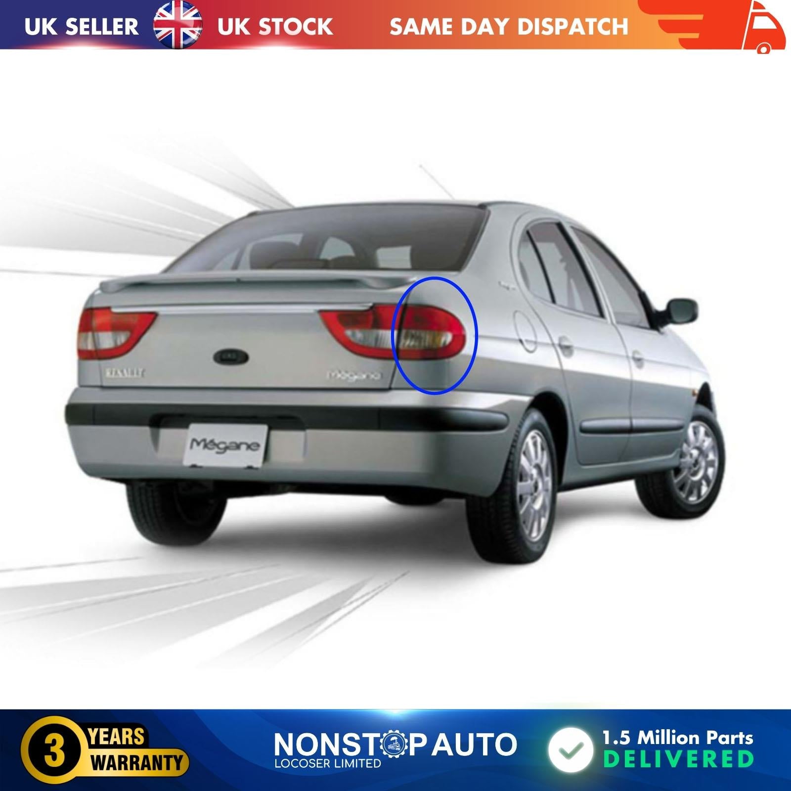 Rear Tail Light Lamp Exterior Without Bulb Holder Right FOR RENAULT MEGANE I