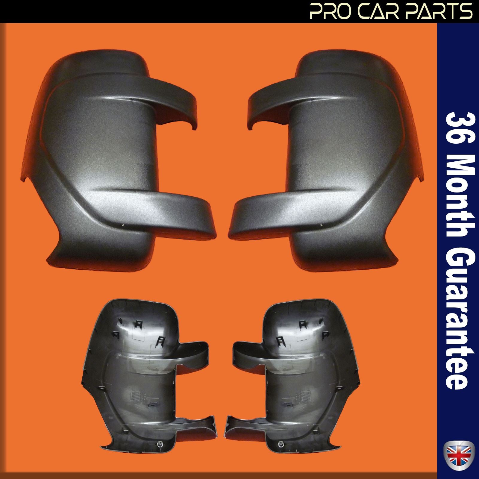 fits Vauxhall Movano wing mirror cover & white mirror indicator / right&left