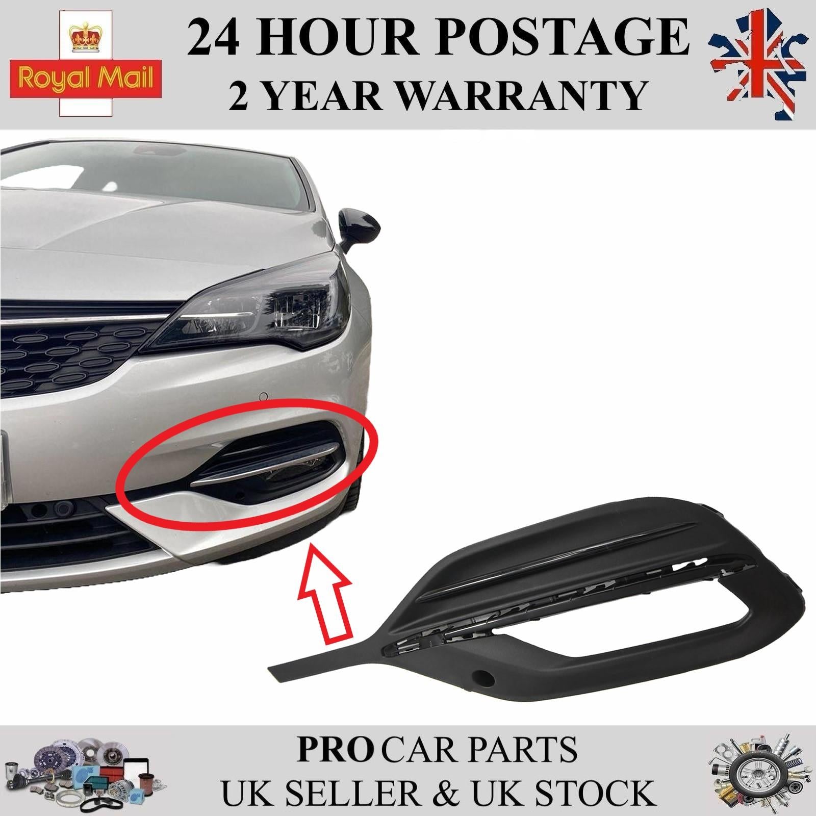 Fog Light Grill Front Left For VAUXHALL Astra K 2019-2022 39163601