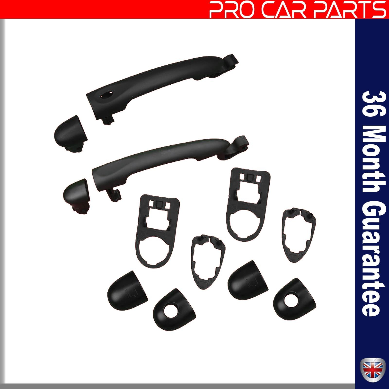 2X Door Handle Front or Rear For RENAULT Megane III Clio IV Captur Fluence