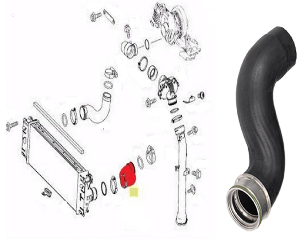 TURBO INTERCOOLER HOSE PIPE FOR  MERCEDES   Sprinter 3,5-t 4,6-t 5-t   9065281182