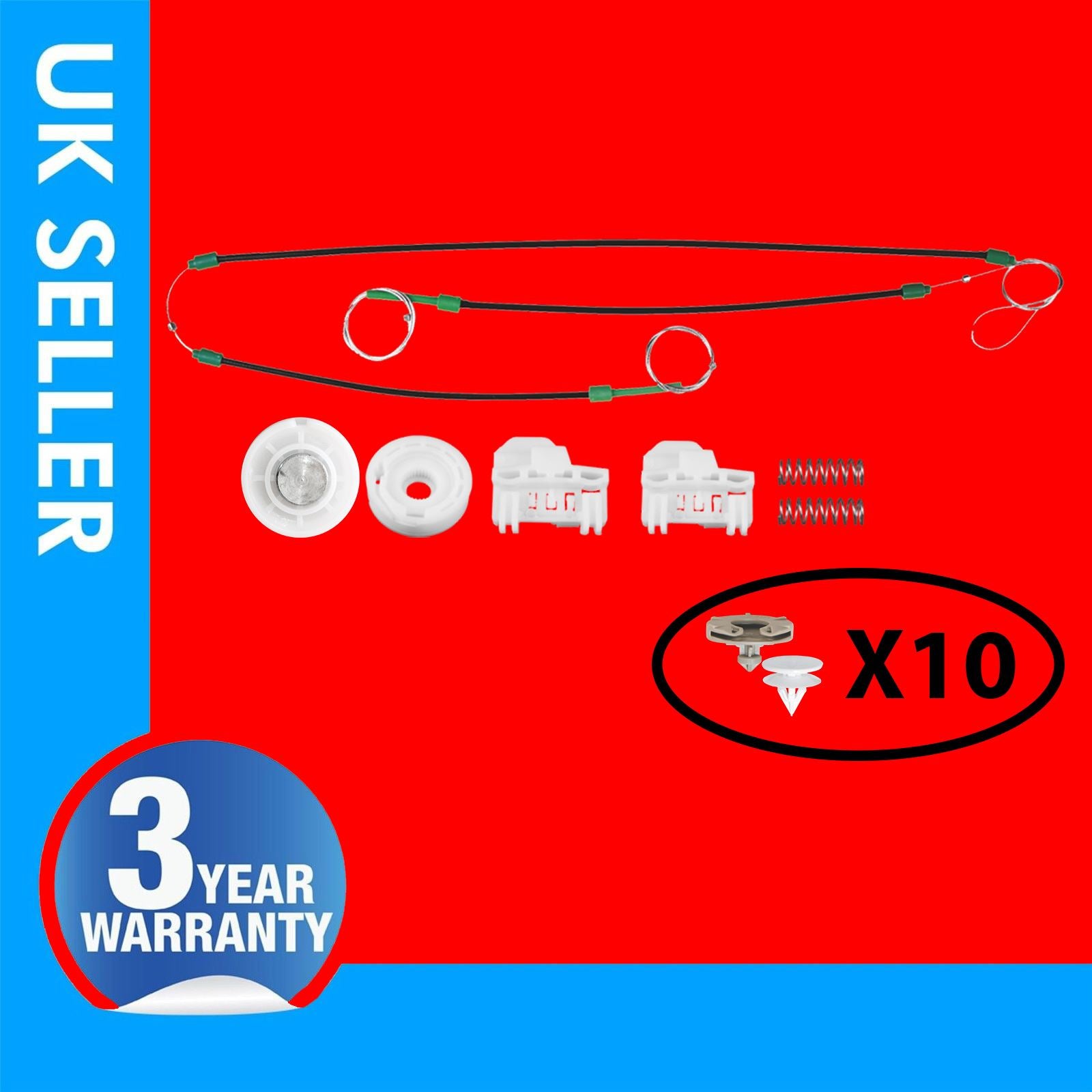 FOR VW POLO HATCHBACK WINDOW REGULATOR REPAIR KIT FRONT LEFT HAND SIDE