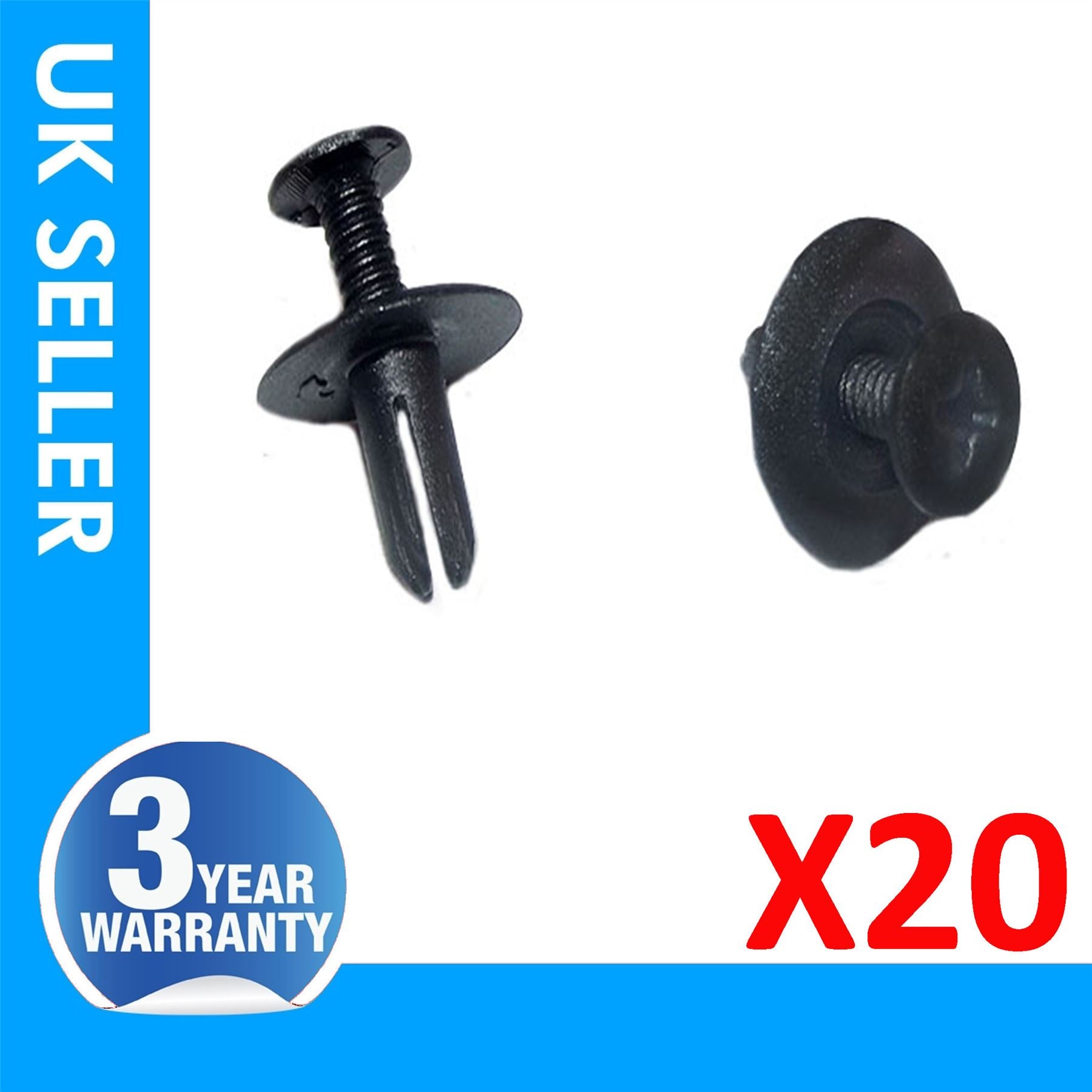 20X For Honda Civic Accord Odyssey Prelude Kia Sorento Bongo Wheel Arch Moulding Panel Splash Guard Clips