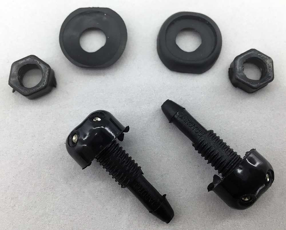 2X Universal Washer Jet Wiper Nozzle Pipe Hose