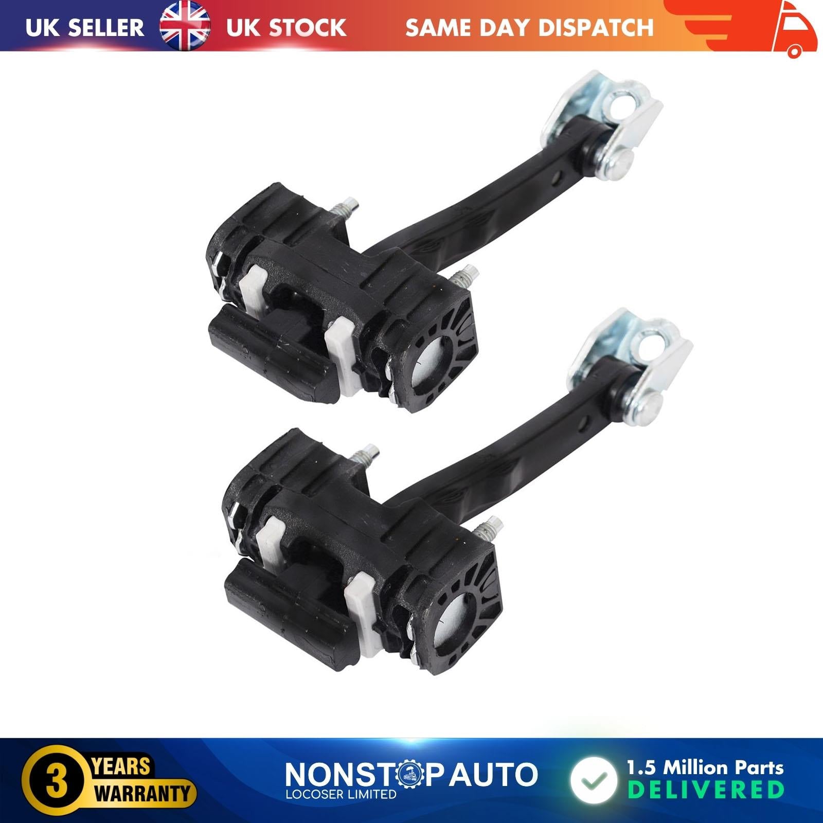 2 X Front Door Hinge Stop Check Strap Limitery Right and Left Side Fits FIAT Bravo II LANCIA Delta III  51751732