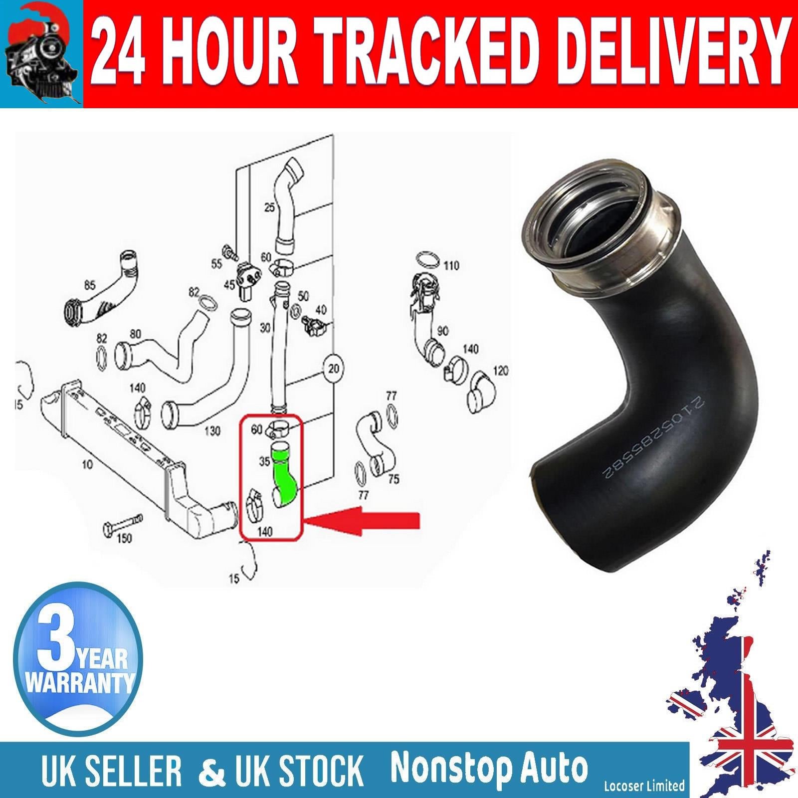 TURBO INTERCOOLER TURBO HOSE PIPE FOR MERCEDES E-CLASS  W210 E200 220 CDI T-Model (S210) E 220 T CDI   2105285582 - 2105281882