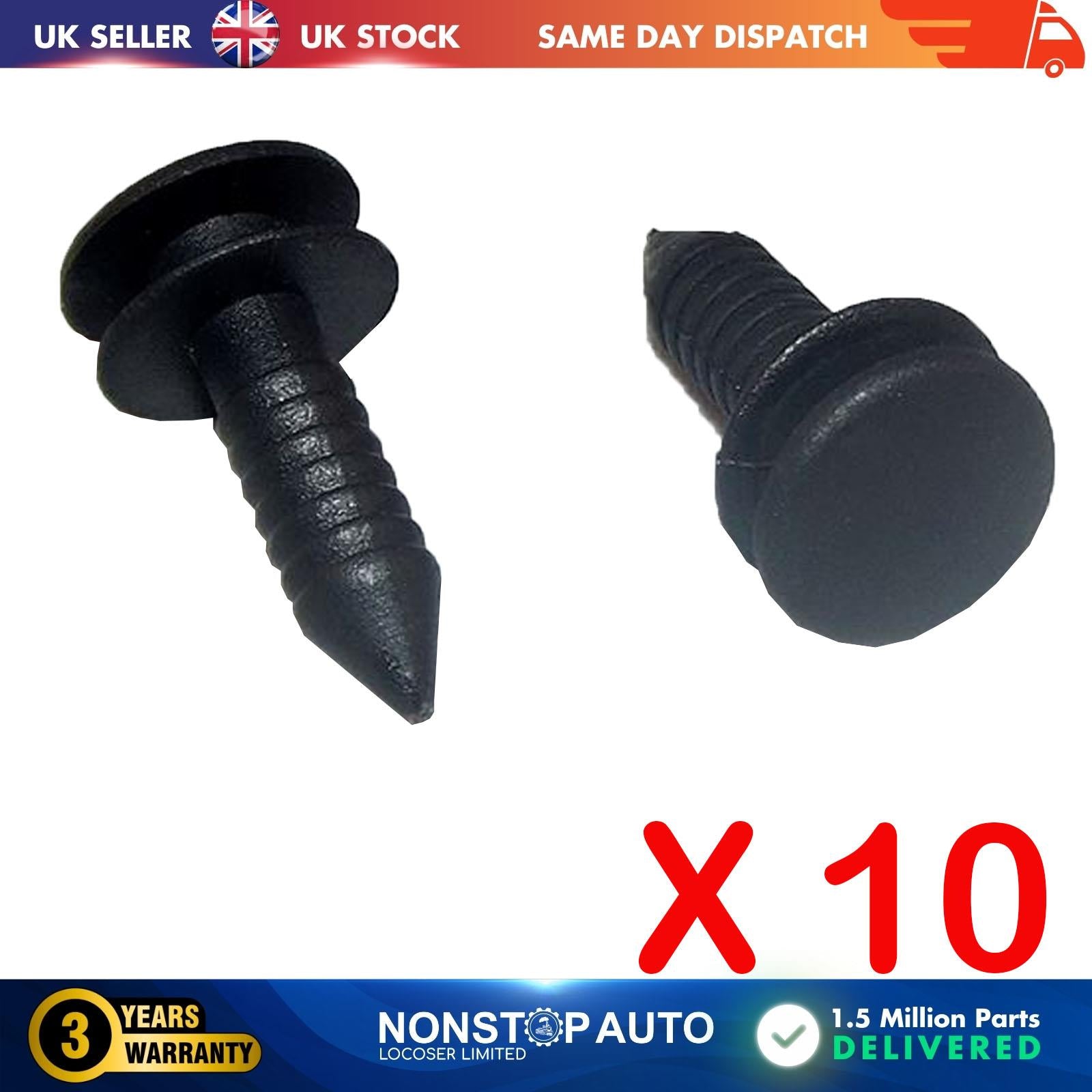 10X Dashboard Door Panel Trim Clips Insulated For FORD W701194 S300